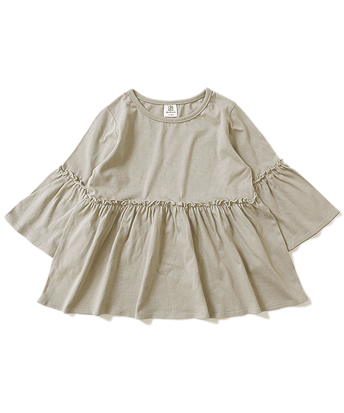 devirock（デビロック）の「ウエスト切替フレアTシャツ（Tシャツ/カットソー・キッズ・ラベンダー/グレー系その他/イエロー系その他/スミクロ/オフホワイト・110cm/130cm/150cm/160cm/140cm/100cm/120cm）」の17枚目の写真