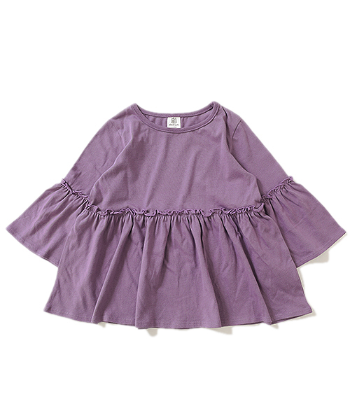 devirock（デビロック）の「ウエスト切替フレアTシャツ（Tシャツ/カットソー・キッズ・ラベンダー/グレー系その他/イエロー系その他/スミクロ/オフホワイト・110cm/130cm/150cm/160cm/140cm/100cm/120cm）」の18枚目の写真