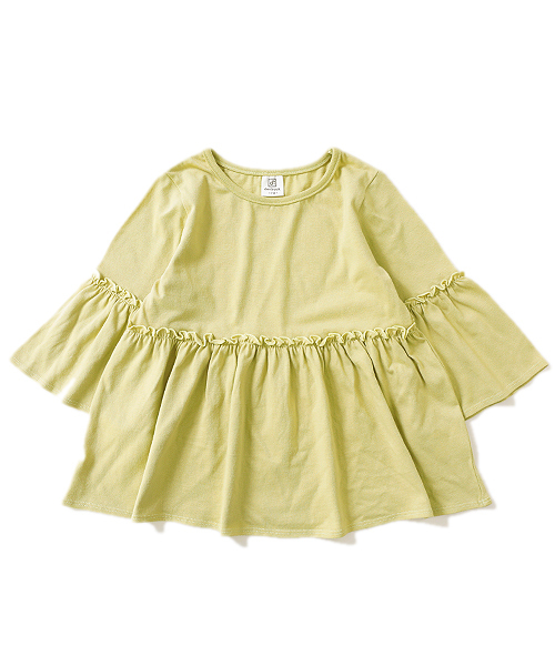 devirock（デビロック）の「ウエスト切替フレアTシャツ（Tシャツ/カットソー・キッズ・ラベンダー/グレー系その他/イエロー系その他/スミクロ/オフホワイト・110cm/130cm/150cm/160cm/140cm/100cm/120cm）」の19枚目の写真