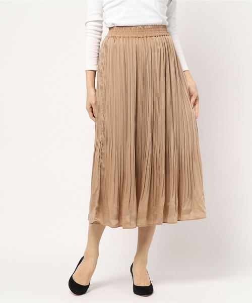 LOWRYS FARM（ローリーズファーム）の「サテンケシプリーツスカート　825257（スカート・レディース・ベージュ/グレー/イエロー/ブルー/ピンク/ブラック・FREE）」の20枚目の写真