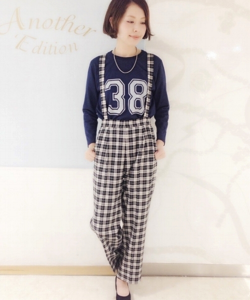 Another Edition（アナザーエディション）の「AE W サスペンダー ワイド PT（その他パンツ・レディース・ネイビー/その他1/その他2・SMALL/MEDIUM）」の18枚目の写真