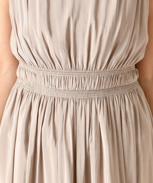 DouDou（ドゥドゥ）の「ギャザータンクワンピース（ワンピース・レディース・ベージュ/ネイビー/キャメル/ゴールド・FREE）」の11枚目の写真