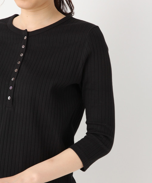 GLOBAL WORK(グローバルワーク)の「リブチュニックヘンリー/827995(Tシャツ/カットソー・レディース・ダークブラウン/ブラック/ホワイト・MEDIUM/LARGE)」の10枚目の写真