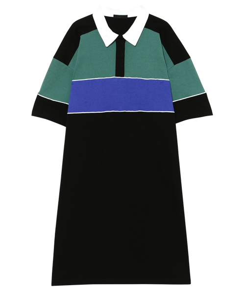 Candy Stripper（キャンディストリッパー）の「NAUGHTY TEDDY POLO ワンピース（ワンピース・レディース・グリーン/ベージュ/ブラック・2）」の2枚目の写真