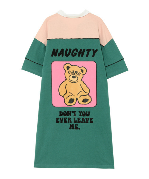 Candy Stripper（キャンディストリッパー）の「NAUGHTY TEDDY POLO ワンピース（ワンピース・レディース・グリーン/ベージュ/ブラック・2）」の5枚目の写真