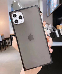 c.u.l（シーユーエル）の「【c.u.l】スクエア クリア ブラック レッド アイフォンケース iPhoneカバー ipc456（スマホケース/カバー）」