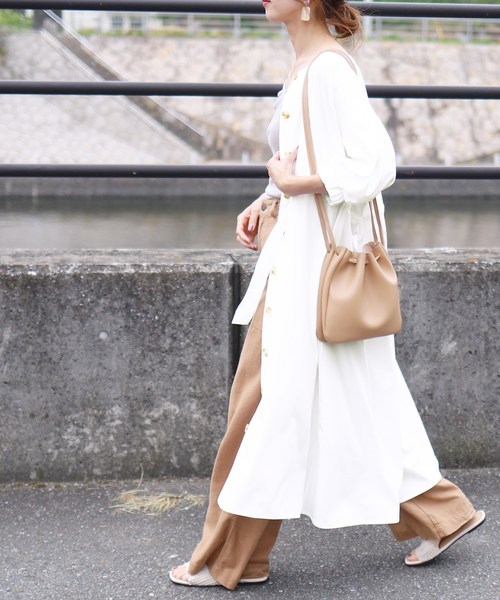 7分袖ウエストリボンワンピース（ワンピース）｜reca（レカ）の