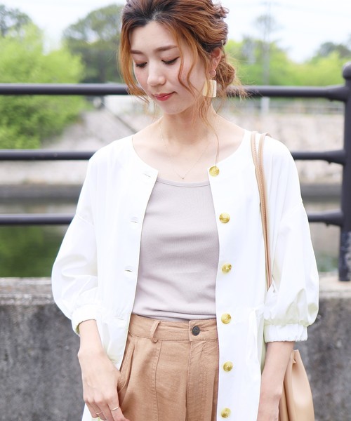 7分袖ウエストリボンワンピース（ワンピース）｜reca（レカ）の