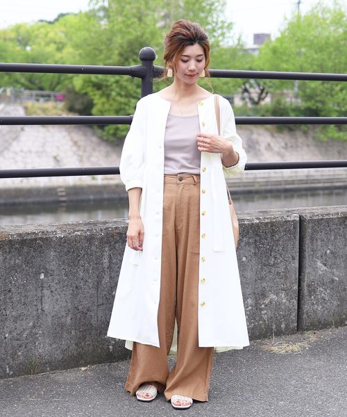 7分袖ウエストリボンワンピース（ワンピース）｜reca（レカ）の