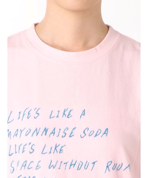 jouetie（ジュエティ）の「グランジロゴBIGタンク（Tシャツ/カットソー・レディース・ブラック/オフホワイト/ベビーピンク・MEDIUM）」の7枚目の写真