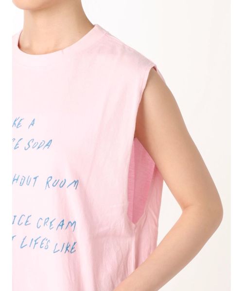 jouetie（ジュエティ）の「グランジロゴBIGタンク（Tシャツ/カットソー・レディース・ブラック/オフホワイト/ベビーピンク・MEDIUM）」の18枚目の写真