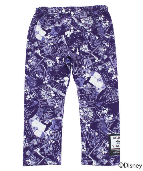 X-girl Stages(エックスガールステージス)の「【Disney(ディズニー)】 “MICKEY COMICS” LEGGINGS (12M~3T)/ レギンス(レギンス/スパッツ・キッズ・ホワイト/ネイビー・12M/2T/3T)」の1枚目の写真