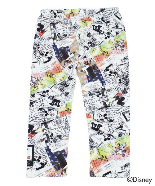 X-girl Stages(エックスガールステージス)の「【Disney(ディズニー)】 “MICKEY COMICS” LEGGINGS (12M~3T)/ レギンス(レギンス/スパッツ・キッズ・ホワイト/ネイビー・12M/2T/3T)」の3枚目の写真