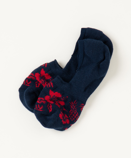 WEGO(ウィゴー)の「WEGO/ハイビスカスベリーショートソックス(ソックス/靴下・メンズ・ネイビー/レッド/ブラック・FREE)」の2枚目の写真