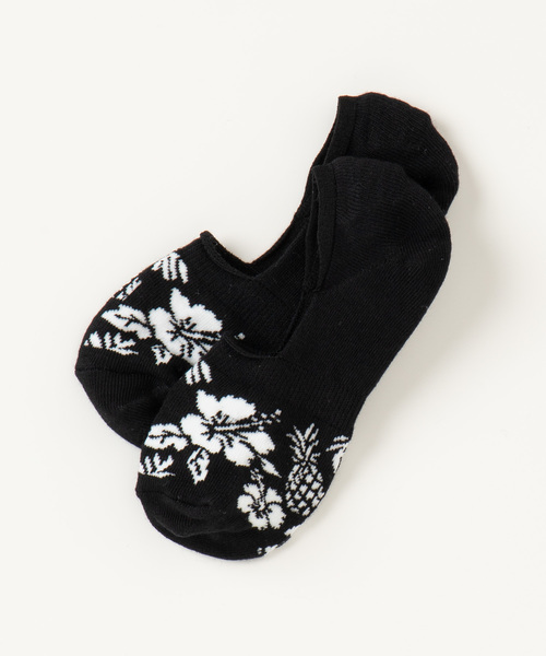 WEGO(ウィゴー)の「WEGO/ハイビスカスベリーショートソックス(ソックス/靴下・メンズ・ネイビー/レッド/ブラック・FREE)」の1枚目の写真