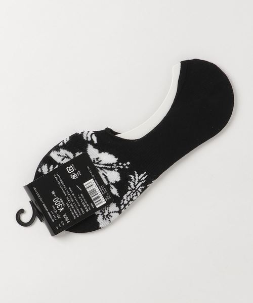 WEGO(ウィゴー)の「WEGO/ハイビスカスベリーショートソックス(ソックス/靴下・メンズ・ネイビー/レッド/ブラック・FREE)」の4枚目の写真