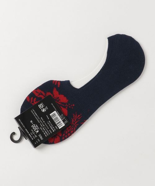WEGO(ウィゴー)の「WEGO/ハイビスカスベリーショートソックス(ソックス/靴下・メンズ・ネイビー/レッド/ブラック・FREE)」の5枚目の写真