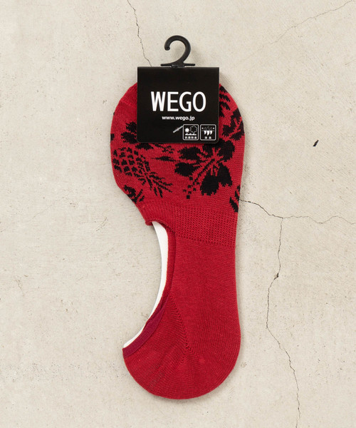 WEGO(ウィゴー)の「WEGO/ハイビスカスベリーショートソックス(ソックス/靴下・メンズ・ネイビー/レッド/ブラック・FREE)」の10枚目の写真