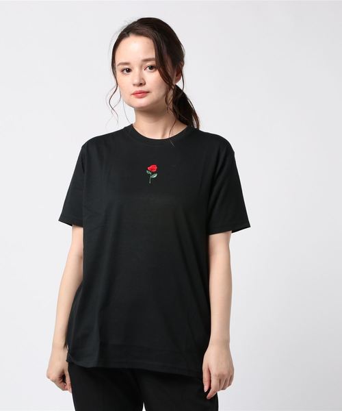 WC（ダブル シー）の「WC/バラ刺繍Tシャツ（Tシャツ/カットソー・レディース・ライトピンク/ホワイト/ブラック・FREE）」の7枚目の写真