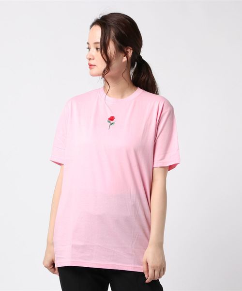 WC（ダブル シー）の「WC/バラ刺繍Tシャツ（Tシャツ/カットソー・レディース・ライトピンク/ホワイト/ブラック・FREE）」の8枚目の写真