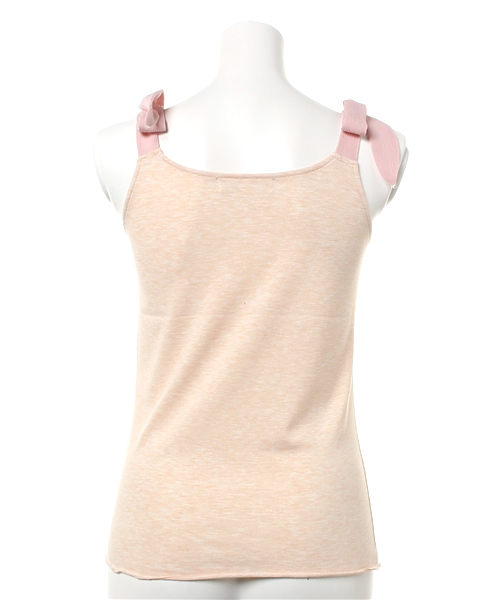 Auntie Rosa（アンティローザ）の「【Auntie Rosa】肩リボンキャミソール（タンクトップ・レディース・イエロー/レッド/オレンジ/その他/ブラック/ネイビー・FREE）」の8枚目の写真