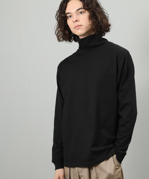 JUNRED（ジュンレッド）の「スタンダードタートルネック（Tシャツ/カットソー・メンズ・ホワイト/ブラック・S/M/L）」の2枚目の写真