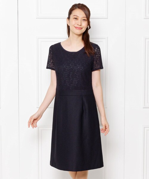SHOO・LA・RUE(シューラルー)の「【S-5L/洗える】らくドビーワンピース(ワンピース・レディース・ナチュラル/ダークネイビー・01/02/03/04/05/06/07)」の15枚目の写真
