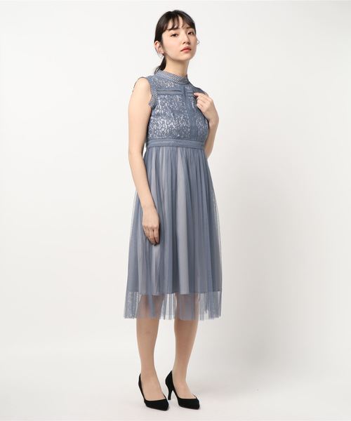 アウトレットオンラインストア セール はしごレース チュール切替ドレス ドレス Interplanet インタープラネット のファッション 大阪 店舗 Neranxi Al