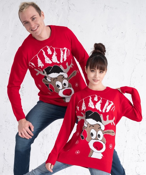 UGLY（アグリー）の「UGLY アグリー クリスマス ダサセーター（ニット/セーター・レディース・ブラック/ダークグリーン/グレー/レッド/ワインレッド/グリーン系その他/レッド系その他/ブラック系その他2/ブラック系その他3/グリーン系その他2/レッド系その他2/レッド系その他3/レッド系その他4・SMALL/LARGE/FREE）」の12枚目の写真