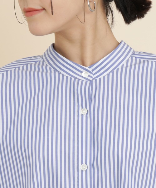 ADAM ET ROPE'(アダムエロペ)の「バックツイストコクーンシャツ(シャツ/ブラウス・レディース・オフホワイト/サックスブルー・FREE)」の21枚目の写真