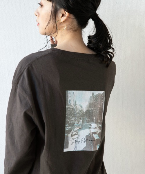 LOWRYS FARM（ローリーズファーム）の「フォトロンＴ　875268（Tシャツ/カットソー・レディース・チャコールグレー/ホワイト系その他/ホワイト系その他2・FREE）」の3枚目の写真