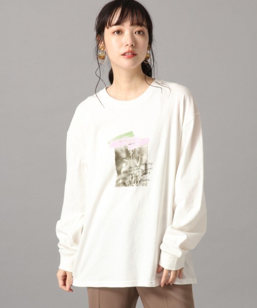 LOWRYS FARM（ローリーズファーム）の「フォトロンＴ　875268（Tシャツ/カットソー・レディース・チャコールグレー/ホワイト系その他/ホワイト系その他2・FREE）」の5枚目の写真