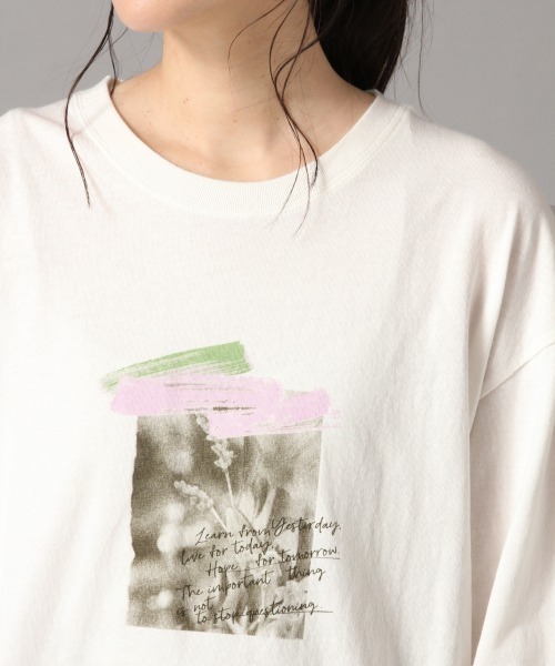 LOWRYS FARM（ローリーズファーム）の「フォトロンＴ　875268（Tシャツ/カットソー・レディース・チャコールグレー/ホワイト系その他/ホワイト系その他2・FREE）」の8枚目の写真