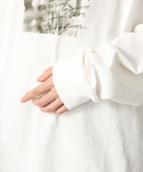 LOWRYS FARM（ローリーズファーム）の「フォトロンＴ　875268（Tシャツ/カットソー・レディース・チャコールグレー/ホワイト系その他/ホワイト系その他2・FREE）」の10枚目の写真