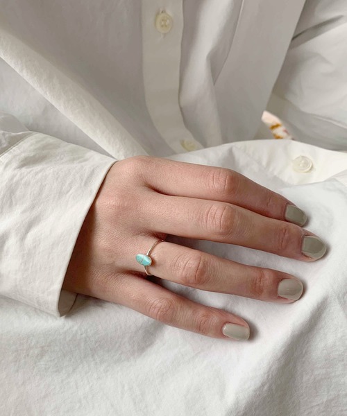 Newport(ニューポート)の「Turquoise Natural stone ring/ Silver925(リング・レディース・その他/その他1/その他2/その他3・#9/#12/#14)」の1枚目の写真