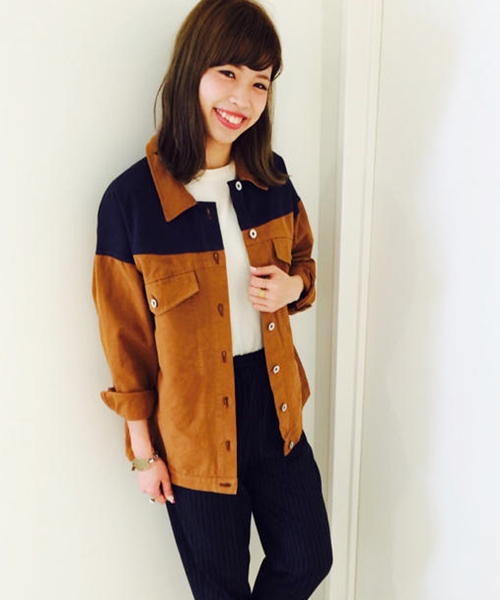 Kastane(カスタネ)の「【Kastane】BIGGジャン(カバーオール・レディース・キャメル/アイボリー/ブラック・FREE)」の3枚目の写真