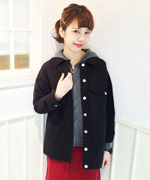 Kastane(カスタネ)の「【Kastane】BIGGジャン(カバーオール・レディース・キャメル/アイボリー/ブラック・FREE)」の5枚目の写真