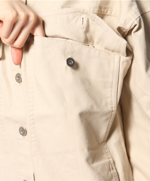 Kastane(カスタネ)の「【Kastane】BIGGジャン(カバーオール・レディース・キャメル/アイボリー/ブラック・FREE)」の9枚目の写真