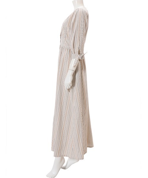 fifth（フィフス）の「マルチカラーストライプ2wayワンピース（ワンピース・レディース・ベージュ・MEDIUM）」の4枚目の写真