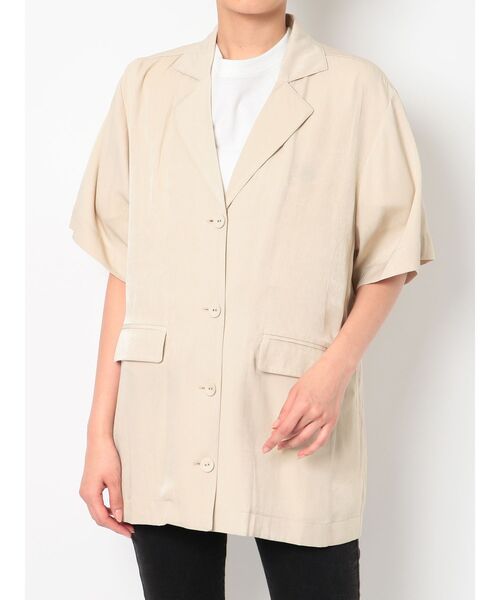 jouetie（ジュエティ）の「ハーフスリーブジャケットシャツ（シャツ/ブラウス・レディース・ブラック/ブルー/グリーン/アイボリー/その他1・MEDIUM）」の2枚目の写真