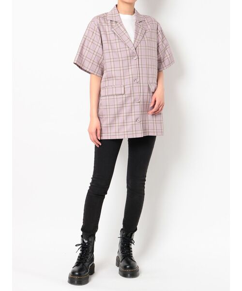 jouetie（ジュエティ）の「ハーフスリーブジャケットシャツ（シャツ/ブラウス・レディース・ブラック/ブルー/グリーン/アイボリー/その他1・MEDIUM）」の14枚目の写真