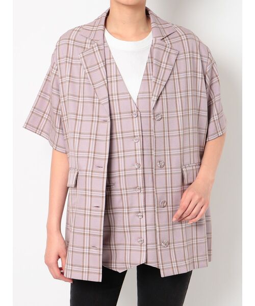 jouetie（ジュエティ）の「ハーフスリーブジャケットシャツ（シャツ/ブラウス・レディース・ブラック/ブルー/グリーン/アイボリー/その他1・MEDIUM）」の22枚目の写真