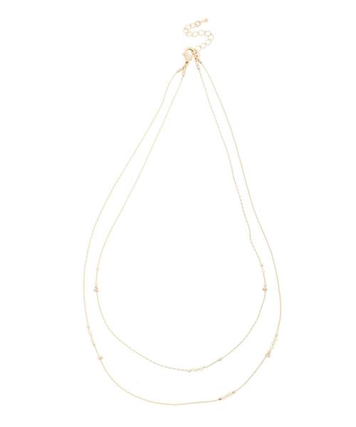 AMERICAN HOLIC(アメリカンホリック)の「飛ばしビーズ2連ネックレス(ネックレス・レディース・シルバー/ゴールド・FREE)」の6枚目の写真