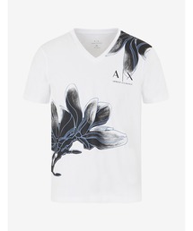 【A|Xアルマーニ エクスチェンジ】フラワープリント 半袖VネックTシャツ/REGULAR
