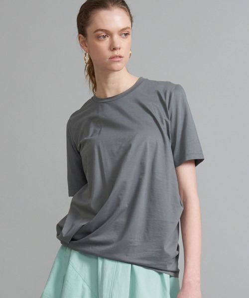 08sircus（ゼロエイトサーカス）の「【08Sircus(08サーカス)】《STUDIOUS限定》別注ロータスクロスジャージーTシャツ S20SL-TS18（Tシャツ/カットソー・レディース・ホワイト/ブラック/ダークグレー・FREE）」の3枚目の写真