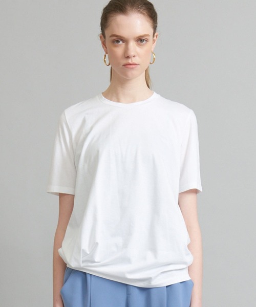 08sircus（ゼロエイトサーカス）の「【08Sircus(08サーカス)】《STUDIOUS限定》別注ロータスクロスジャージーTシャツ S20SL-TS18（Tシャツ/カットソー・レディース・ホワイト/ブラック/ダークグレー・FREE）」の7枚目の写真