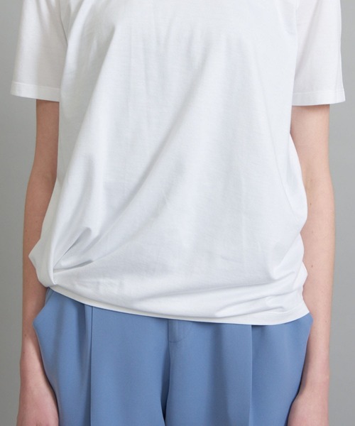 08sircus（ゼロエイトサーカス）の「【08Sircus(08サーカス)】《STUDIOUS限定》別注ロータスクロスジャージーTシャツ S20SL-TS18（Tシャツ/カットソー・レディース・ホワイト/ブラック/ダークグレー・FREE）」の5枚目の写真