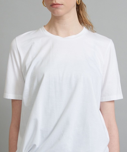 08sircus（ゼロエイトサーカス）の「【08Sircus(08サーカス)】《STUDIOUS限定》別注ロータスクロスジャージーTシャツ S20SL-TS18（Tシャツ/カットソー・レディース・ホワイト/ブラック/ダークグレー・FREE）」の6枚目の写真