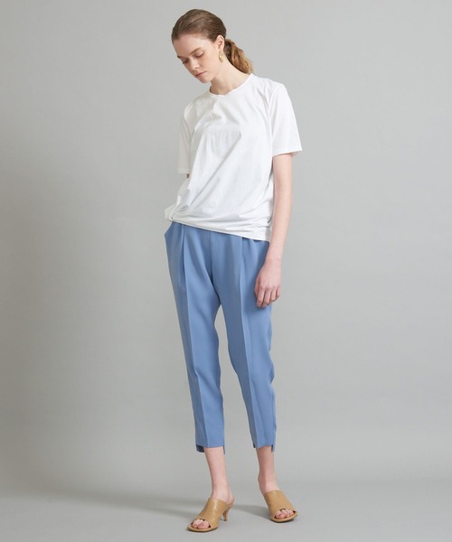08sircus（ゼロエイトサーカス）の「【08Sircus(08サーカス)】《STUDIOUS限定》別注ロータスクロスジャージーTシャツ S20SL-TS18（Tシャツ/カットソー・レディース・ホワイト/ブラック/ダークグレー・FREE）」の4枚目の写真