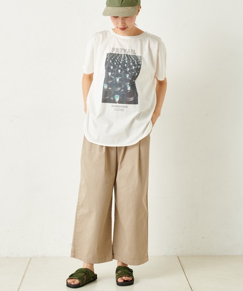 PUAL CE CIN(ピュアルセシン)の「エコサルファー染ストレッチチノワイド(その他パンツ・レディース・ホワイト/ライトベージュ/ベージュ/ブラック・FREE)」の2枚目の写真